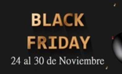 Horizontal banner for black friday sale black balls with shiny ribbons golden letters vector