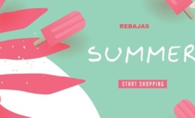 Summer sale design with pretty pink ice cream color background banner vector