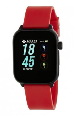 Smart watch MAREA cuadrado silicona rojo