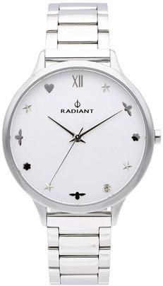 Reloj RADIANT Grace acero esfera plata numeros simbolos