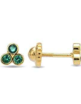 Piercing LUXENTER Abdel plata dorada chatones verdes