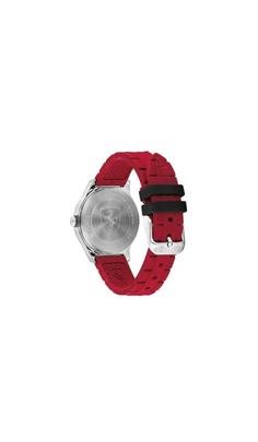 Reloj FERRARI analogico caucho rojo y negro caja acero