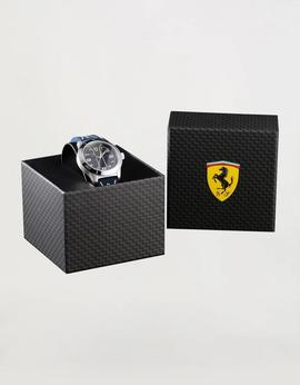 Reloj FERRARI analogico silicona marina y blanca caja acero