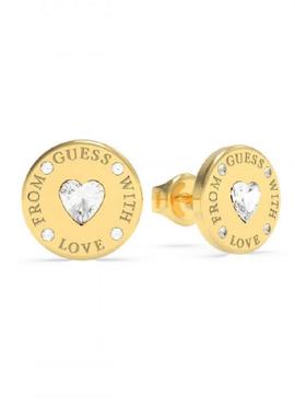 Pendientes GUESS dorados 'From Guess With Love'