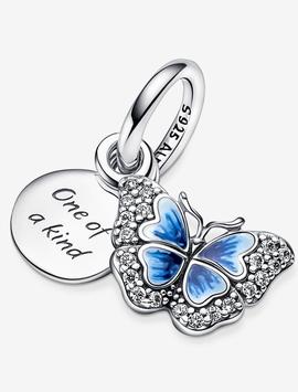 Charm PANDORA Mariposa azul y cita