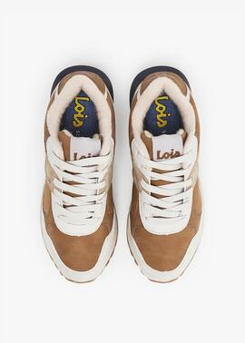 Deportiva LOIS camel y blanca suela beig