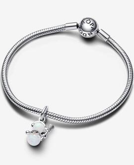 Charm PANDORA colgar Muñeco de Nieve Opalescente