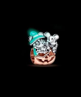 Charm PANDORA Calabaza de Halloween Mickey & Minnie Mouse