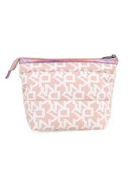 Neceser DKNY acolchado rosa letras logo