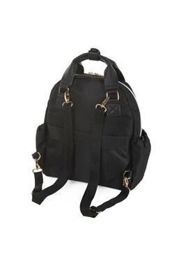 Mochila DKNY tela negra cremallera logo
