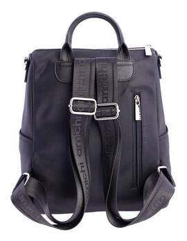 Mochila AMICHI negra cremallera amarilla