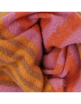 Bufanda DON ALGODON Fedra fucsia y naranja