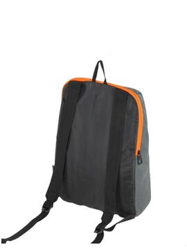 Mochila SKECHERS gris con logo naranja