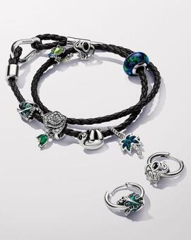 Pulsera PANDORA Cuero Trenzado Doble Marrón