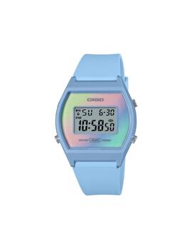 Reloj CASIO digital silicona azul cuadrado