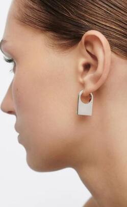 Pendientes PDPAOLA plata cuadrad c/aro