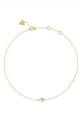 Collar GUESS dorado perla medio/ letras lado