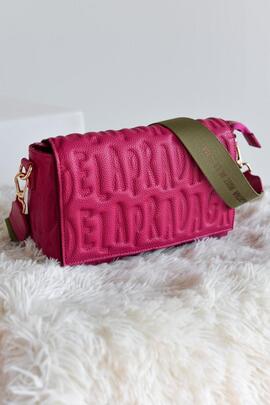 Bandolera AGATHA Bicolor piel fucsia