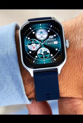 Smartwatch MAREA  cuadrada correa cauch azul