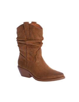 Bota DON ALGODON Copenhague camel tipo campera serraje