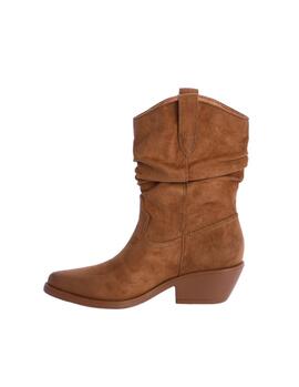 Bota DON ALGODON Copenhague camel tipo campera serraje