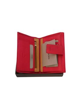 Cartera CACHAREL monedero G rojo perforada flores