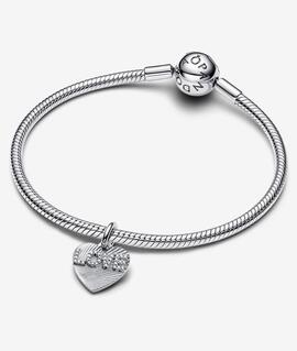 Charm PANDORA colgar plata Grabable Corazón Amo