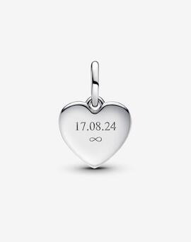 Charm PANDORA colgar plata Grabable Corazón Amo