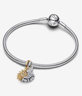 Charm PANDORA Colgante Divisible Sol y Luna