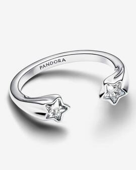 Anillo PANDORA Abierto Estrellas Fugaces