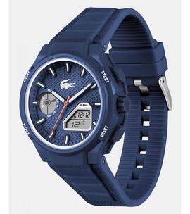 Reloj LACOSTE silicona azul agujas blancas