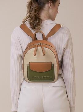 Mochila LOIS Cleveland piel beige Y camel