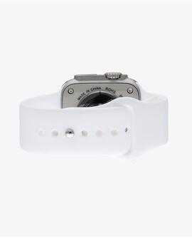 Smartwatch RADIANT cuadrado acero caucho blanco