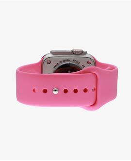 Smartwatch RADIANT cuadrado acero caucho fucsia