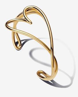 Pulsera PANDORA Rígida Corazón Forma Orgánica