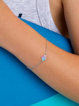 Pulsera MAREA  plata pez azul