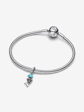 Charm PANDORA colgar Espina Pez Color Turquesa