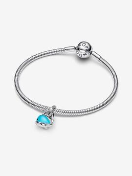 Charm PANDORA colgar plata ballena turquesa