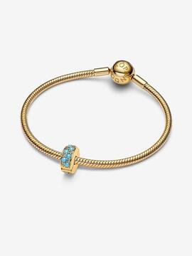Charm PANDORA  clip azul agua turquesa