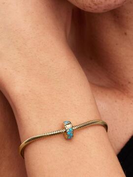 Charm PANDORA  clip azul agua turquesa