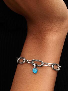 Charm PANDORA colgar plata corazon turquesa