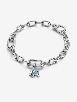 Charm PANDORA colgar plata elefante azul turquesa