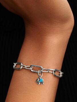 Charm PANDORA colgar plata elefante azul turquesa