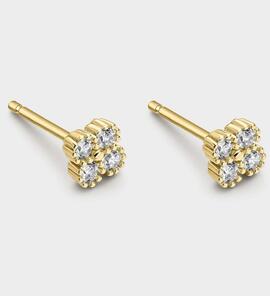 Pendientes ITEMPORALITY Flor con Circonitas