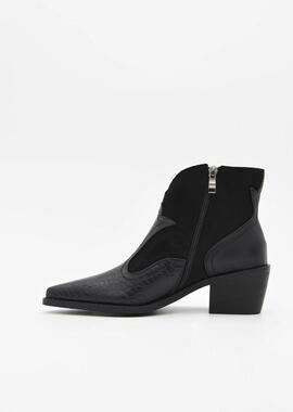 Botin AZAREY bajo negro cowboy
