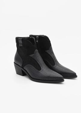 Botin AZAREY bajo negro cowboy