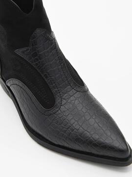 Botin AZAREY bajo negro cowboy