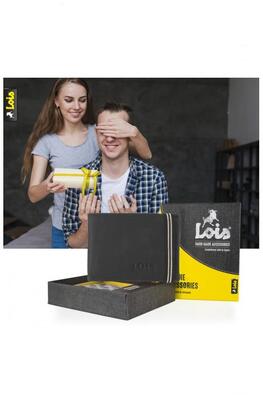 Cartera LOIS Delray horizontal negra cierre goma