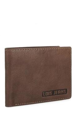 Cartera LOIS Kodiak marron piel logo esquina