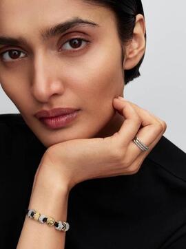 Pulsera PANDORA cordón negro radiante